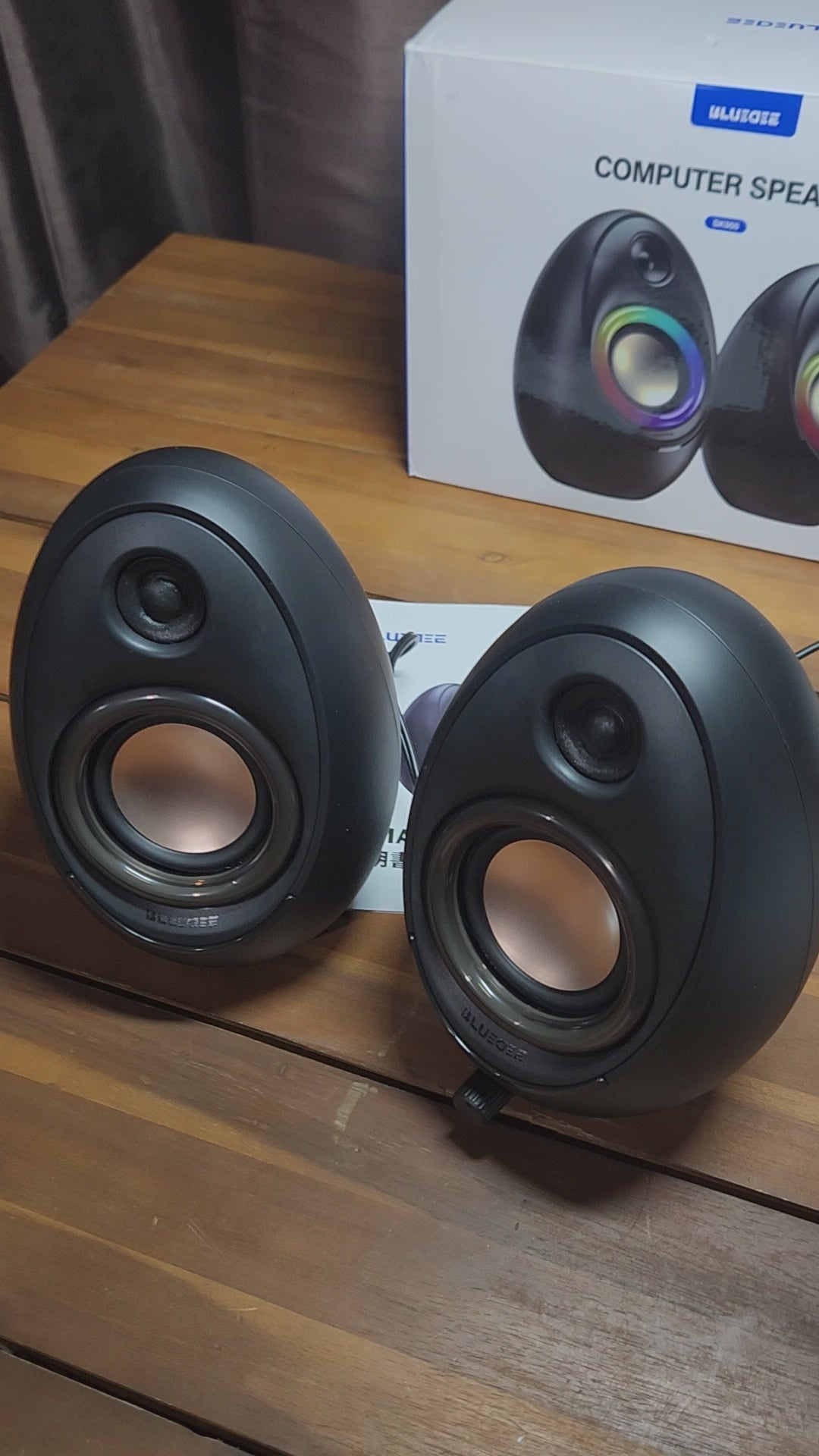 Computer Speakers for Desktop PC, 20W Peak Power Bluetooth 5.4 USB/USB-C Powered PC Speakers with RGB Glow