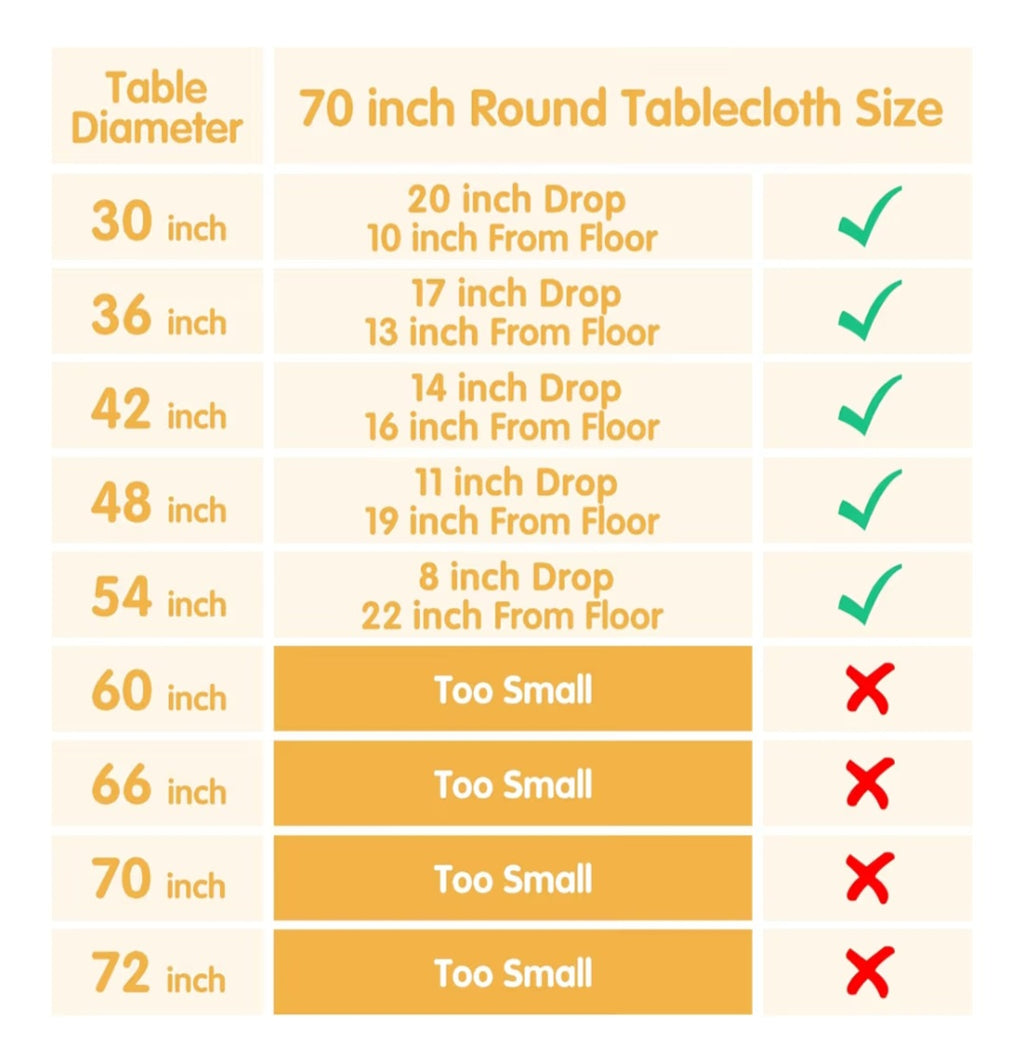 6 Pack Red Round Tablecloths 70 Inch for 30“-48” Tables