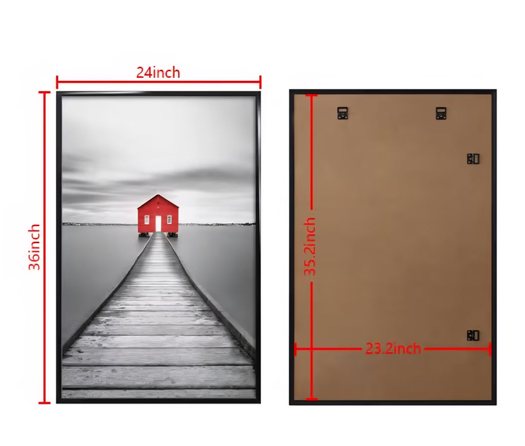 24x36 Poster Frame 3 Pack, Black Picture Frame for Horizontal or Vertical Wall Mounting, Sturdy and Scratch-proof