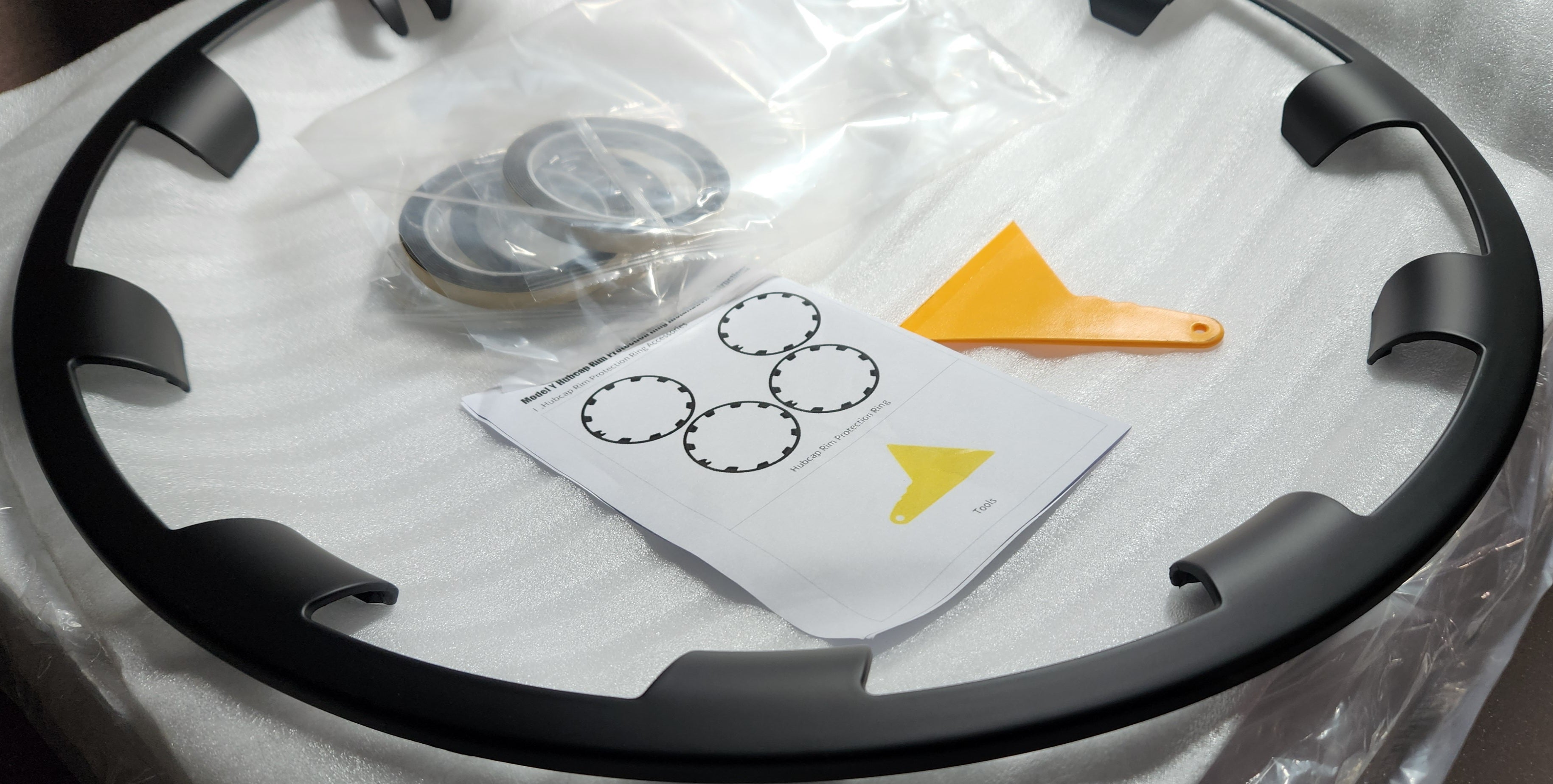 Tesla Model Y 21 Inch Wheel Rim Protector Hubcaps Matte Black 4Pcs