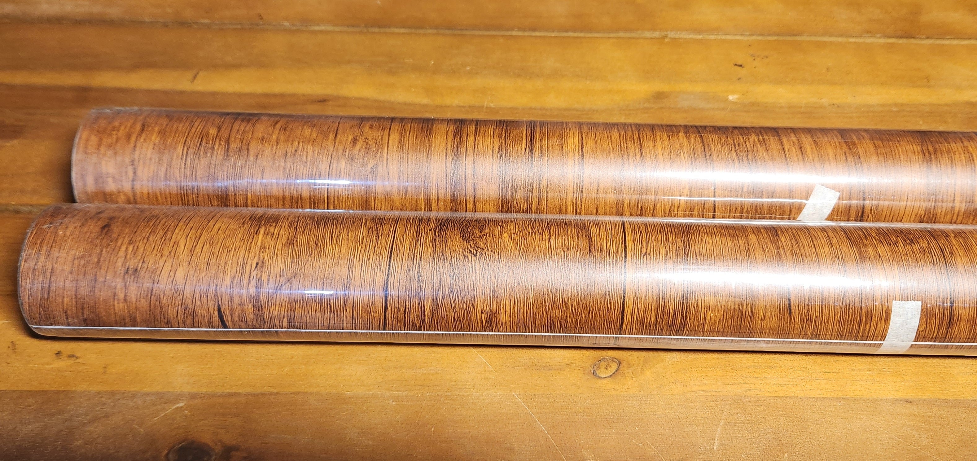 Wood Grain Contact Paper- 1 Roll Removable Vinyl Film Red Brown Wood Wallpaper 23.6" x 118"