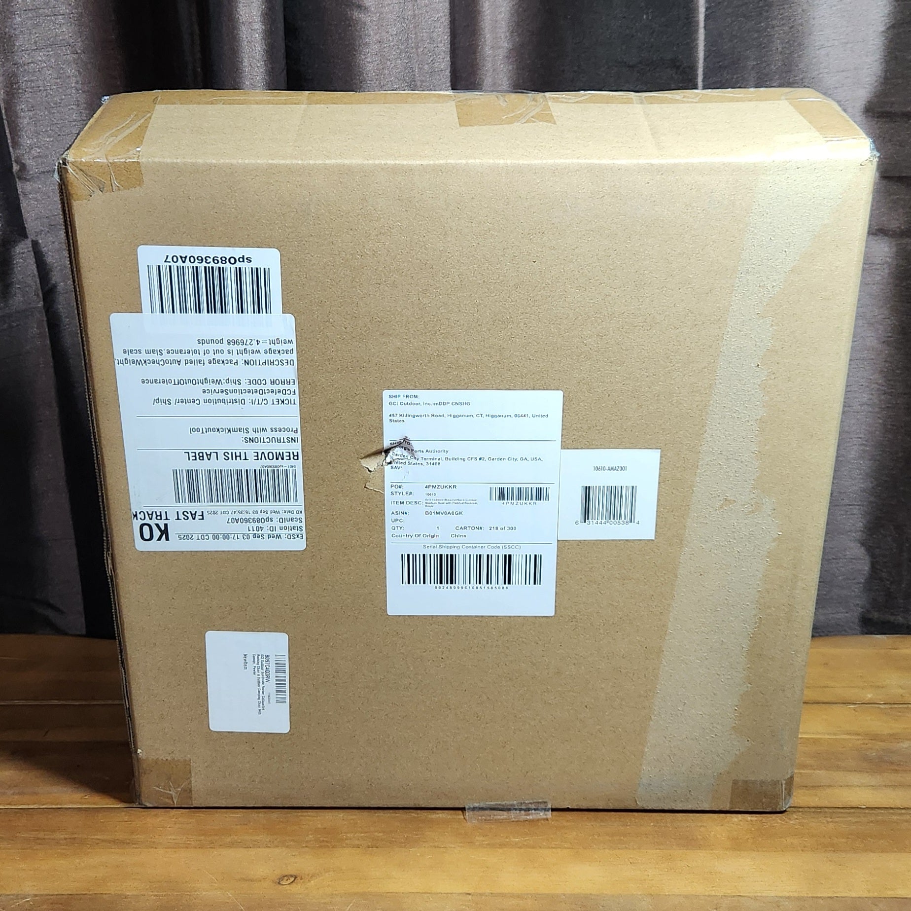 Outdoor BleacherBack Lumbar Stadium Chair With Padded Backrest- BLACK