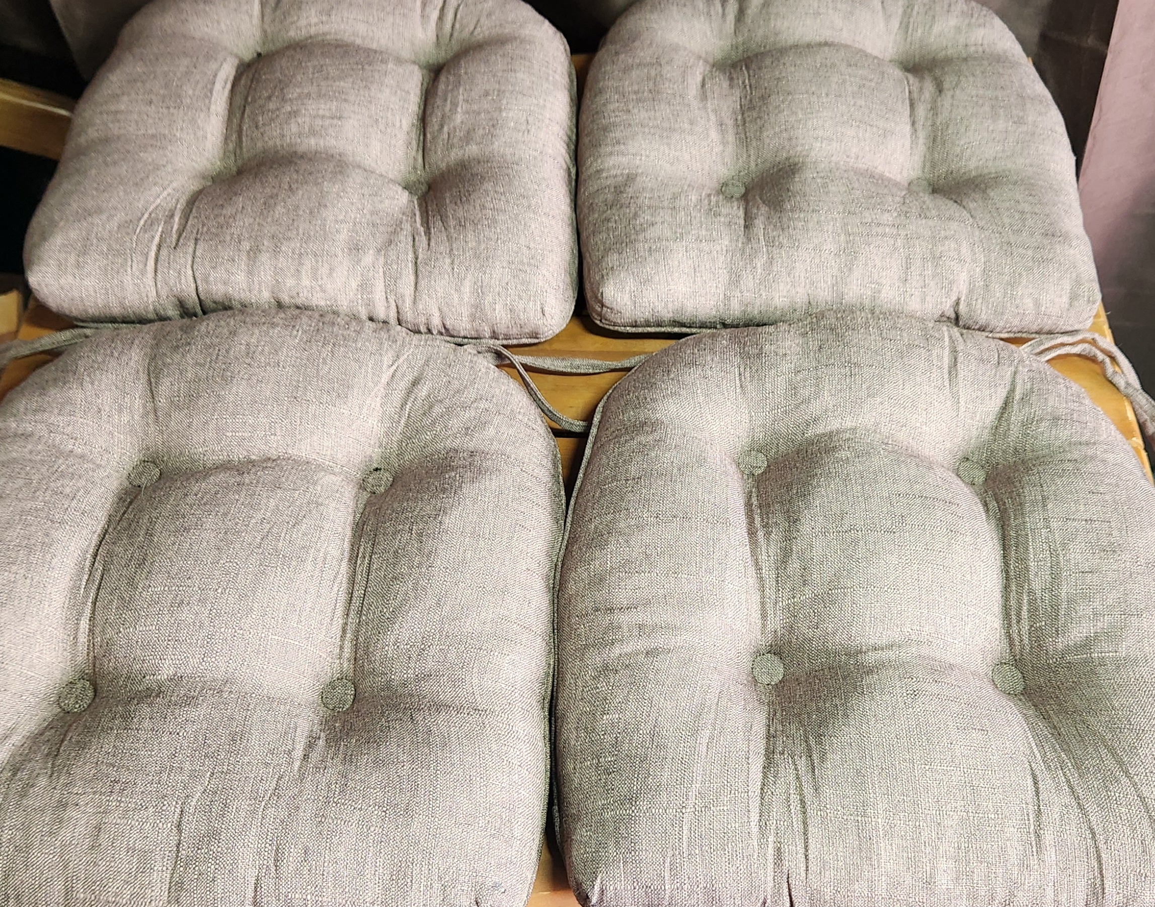 Kitchen Chair Cushions Set of 4 for Dining Chair Brown