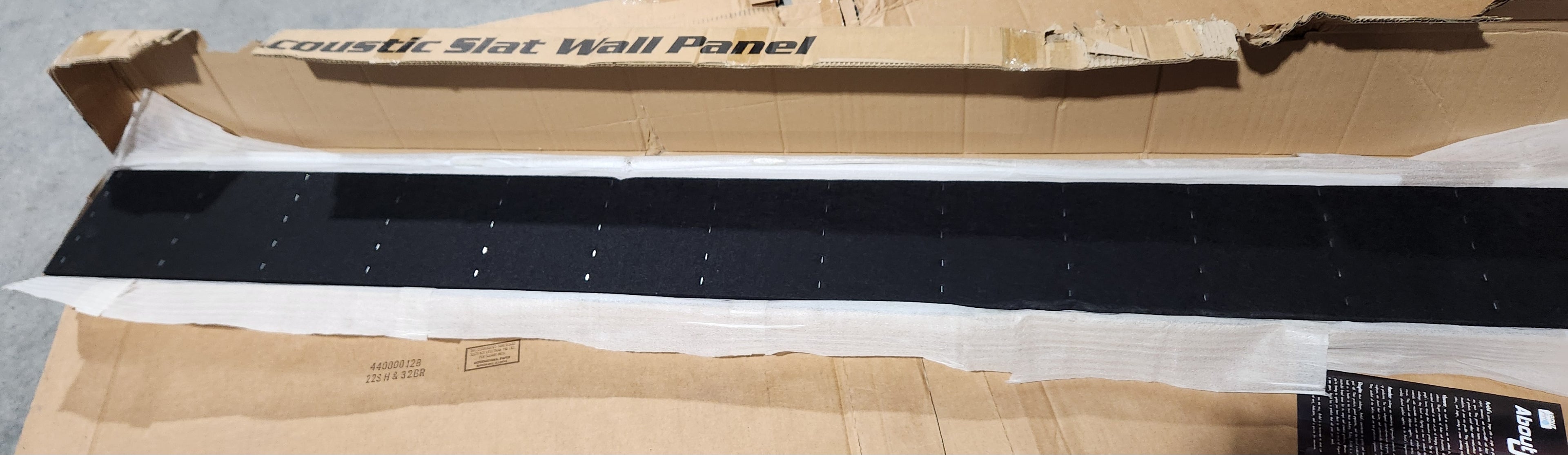 4-Pack Acoustic Wood Slat Wall Panels for Interior Decor, 3D Fluted Sound Absorbing Wood Paneling for Accent Wall Ceiling