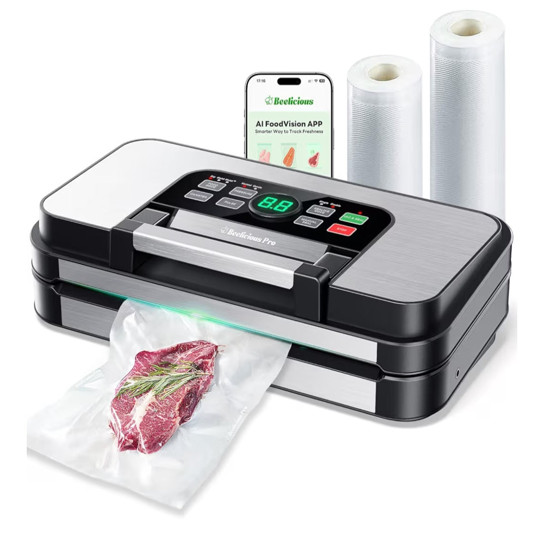 Powerful Precision Pro Vacuum Sealer, with Double Heat Seal & Double Pump, Easy-Lock Handle