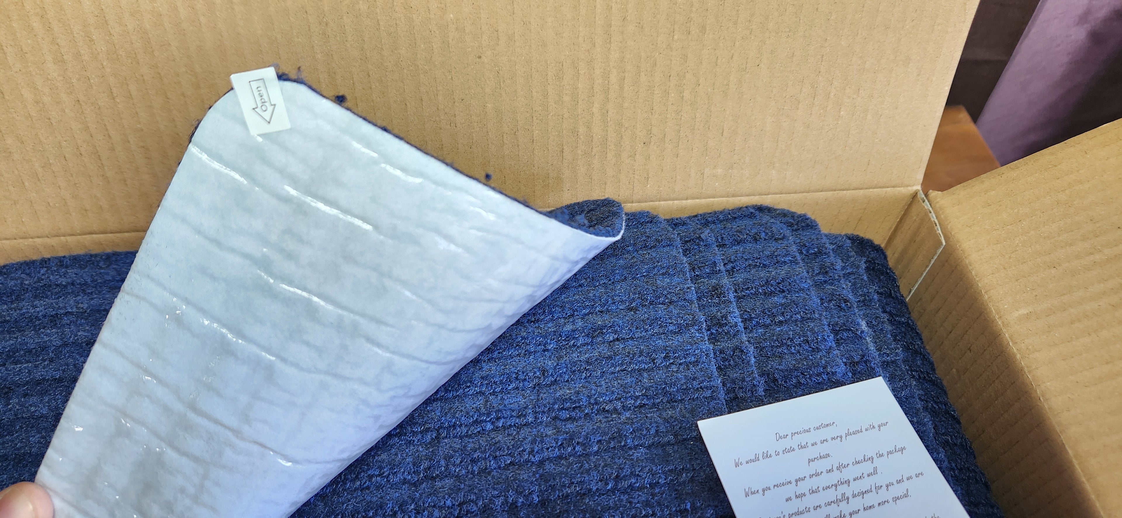 BLUE Stair Treads for Wooden Steps 30" X 8" (15 in Pack)