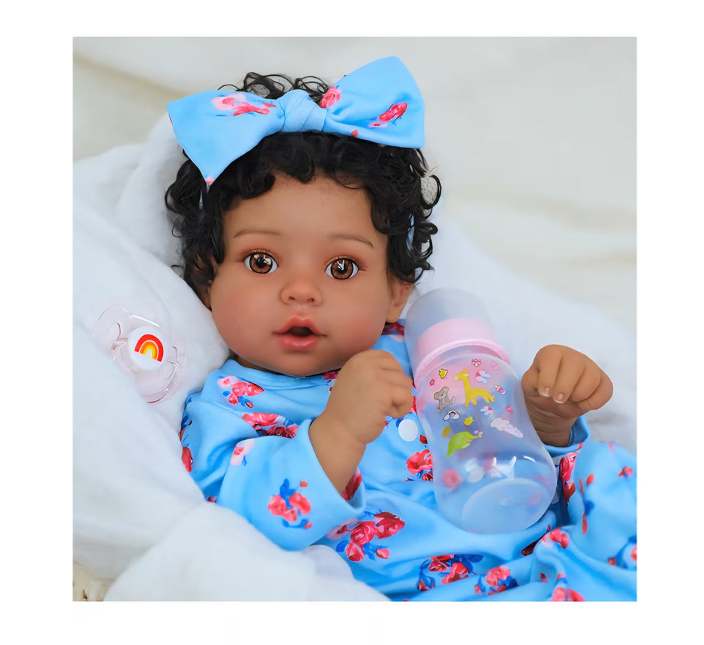 Lifelike Reborn Black Girl- 20 Inch African American Newborn Baby Girl Doll