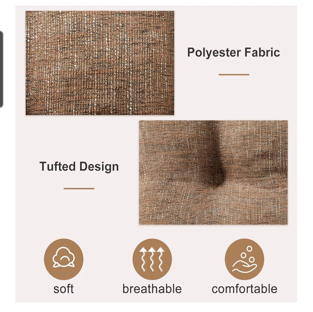 Kitchen Chair Cushions Set of 4 for Dining Chair Brown