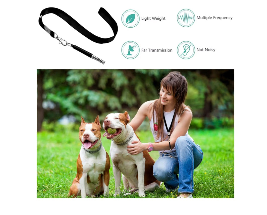 4 Dog Whistles- 2 packs of 2 included with Lanyards