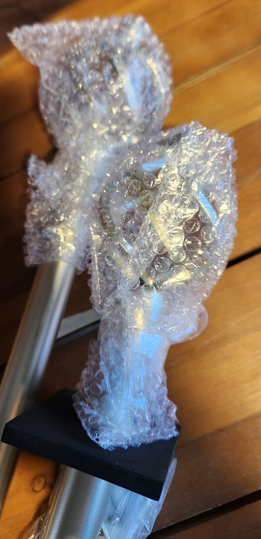 Torch 1" Curtain Rod and Coordinating Finial Set, Matte Silver, Adjustable 36"-72"