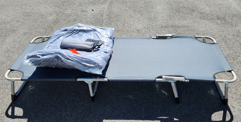 Portable Camping Cot Foldable Bed with Mattress Pad