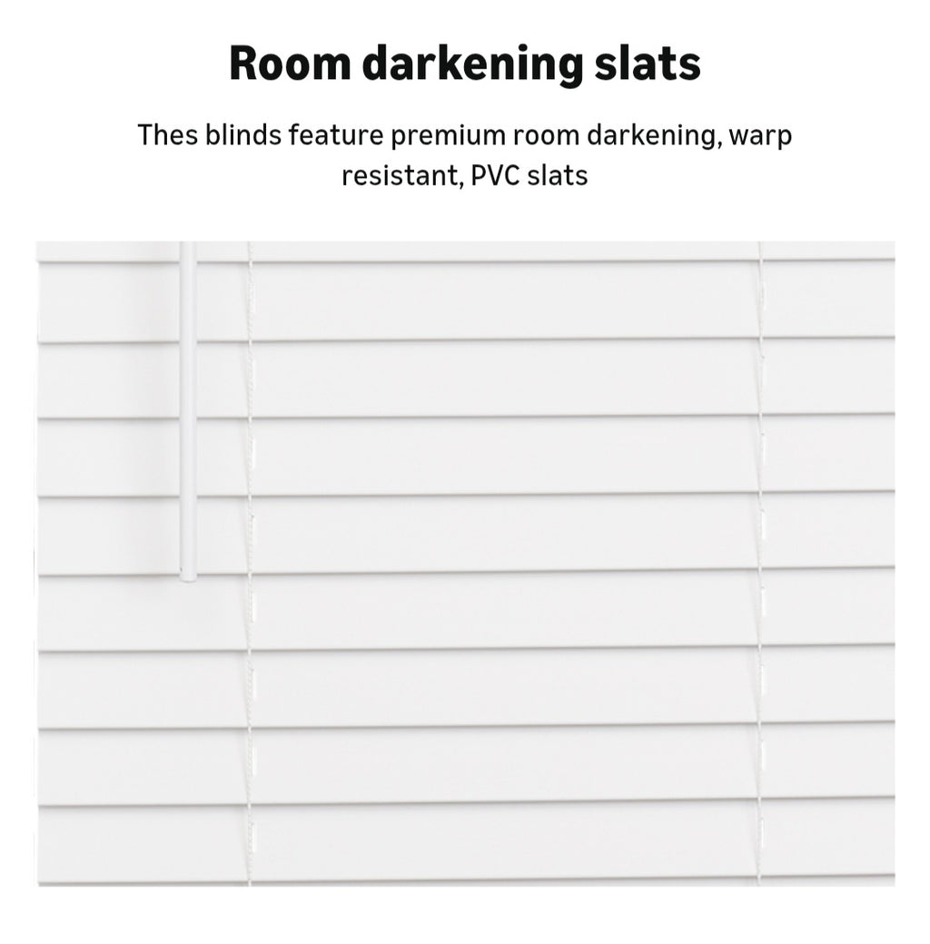 2 Inch Faux Wood Blind, 70" Wide x 60" Long, Bright White