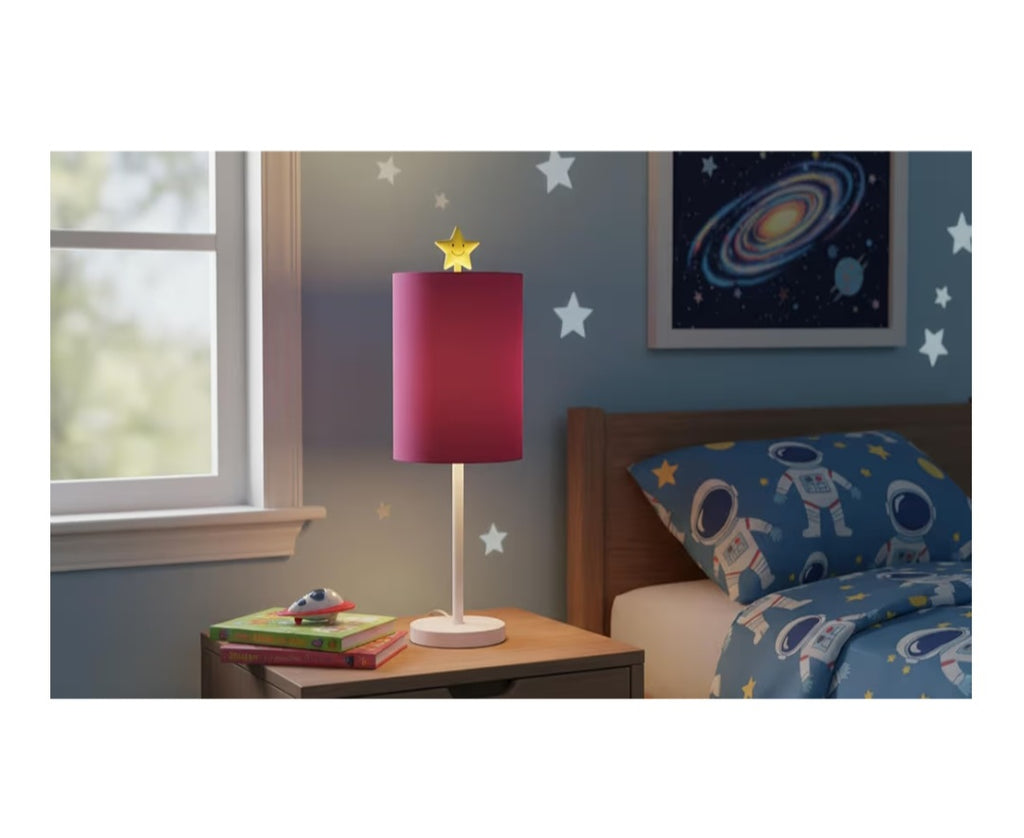 Lamp Shade Aspen Creative Drum (Cylinder) Shaped Spider Construction in Rich Red (8" x 8" x 11")