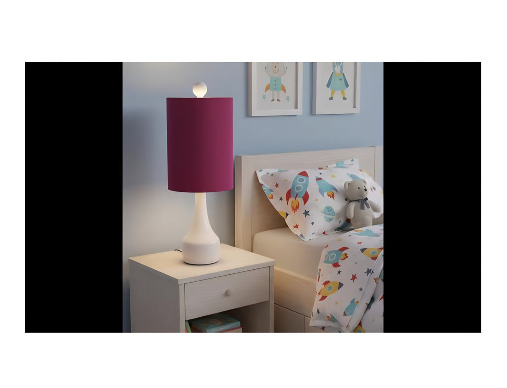 Lamp Shade Aspen Creative Drum (Cylinder) Shaped Spider Construction in Rich Red (8" x 8" x 11")
