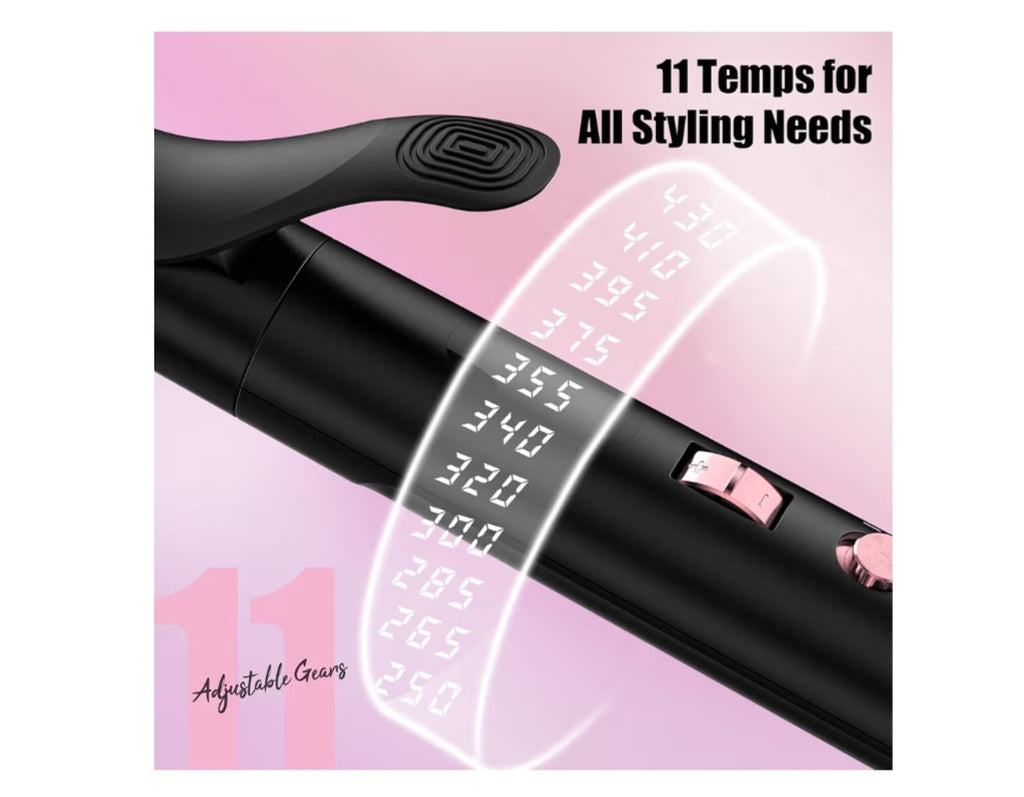 Long Barrel Curling Iron 1 1/4 inch, 1.25 Inch Curling Iron for Long Hair, Infused Argan Oil & Keratin