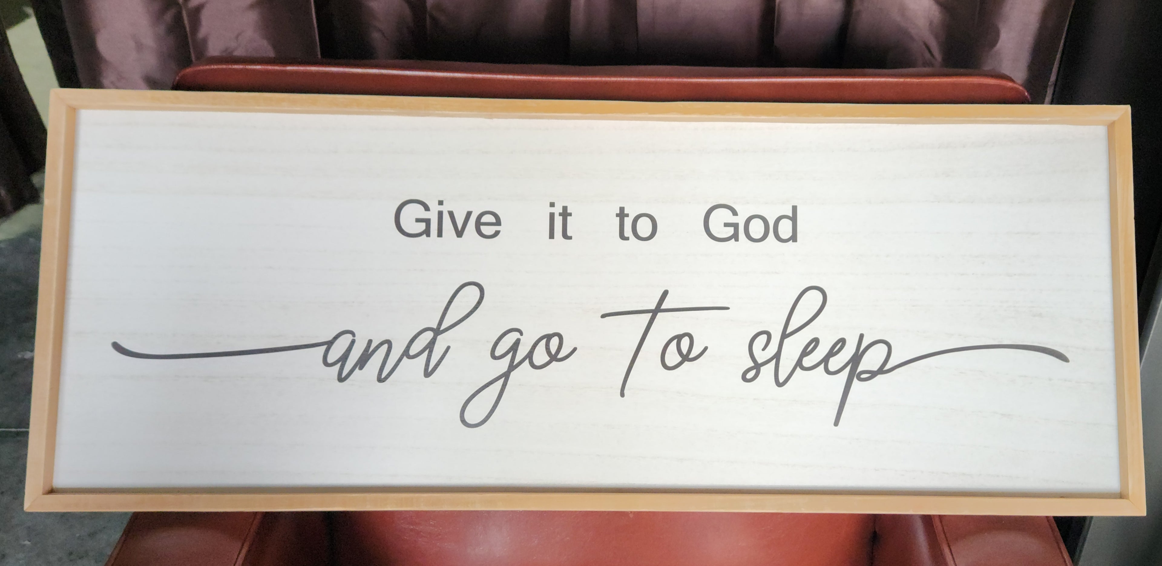 "Give It to God" Farmhouse Style Wall Decor Picture