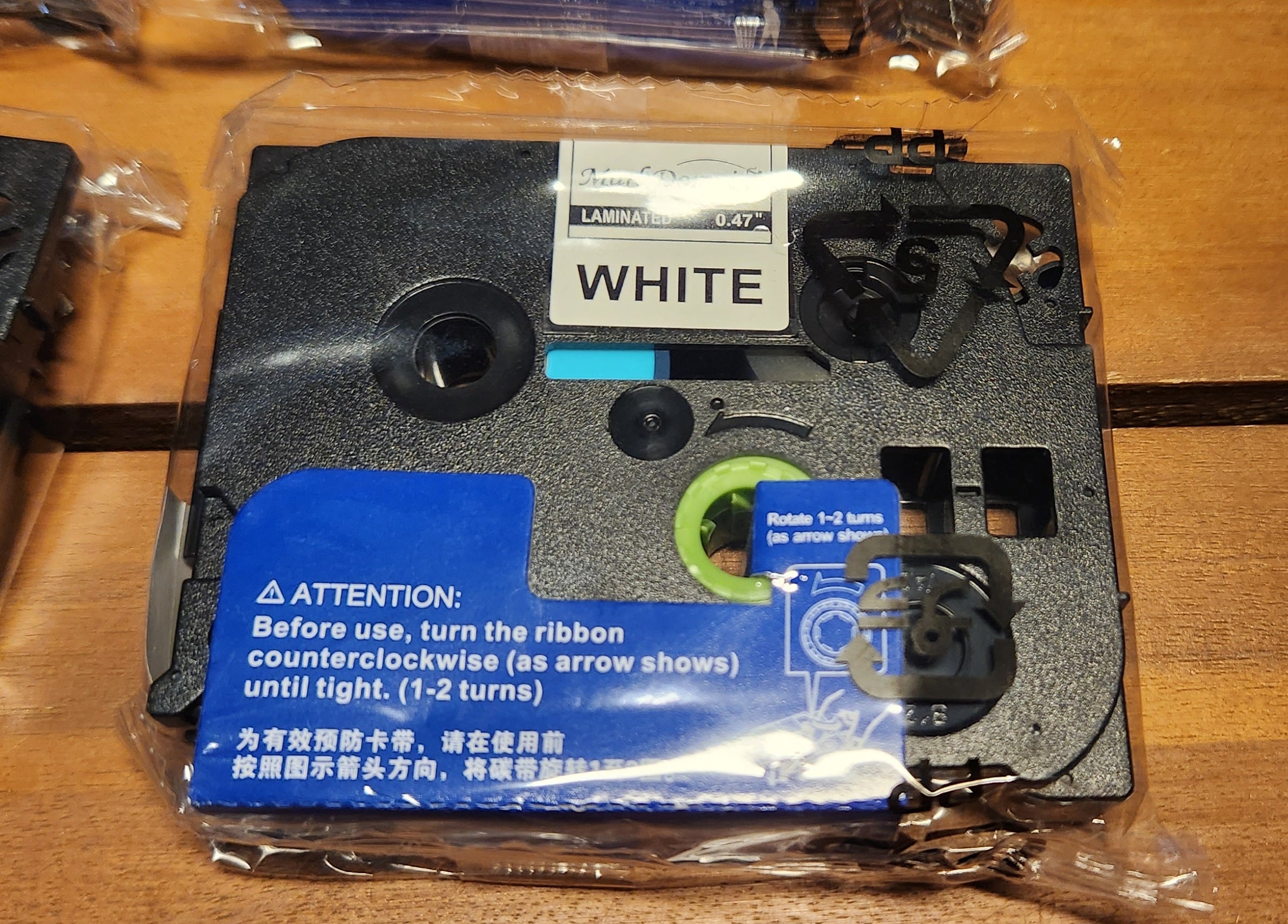 6 pack Laminated 0.47" White Label Tape Replacement for TZe-231 Brother Label Maker Tape 12mm 0.47"