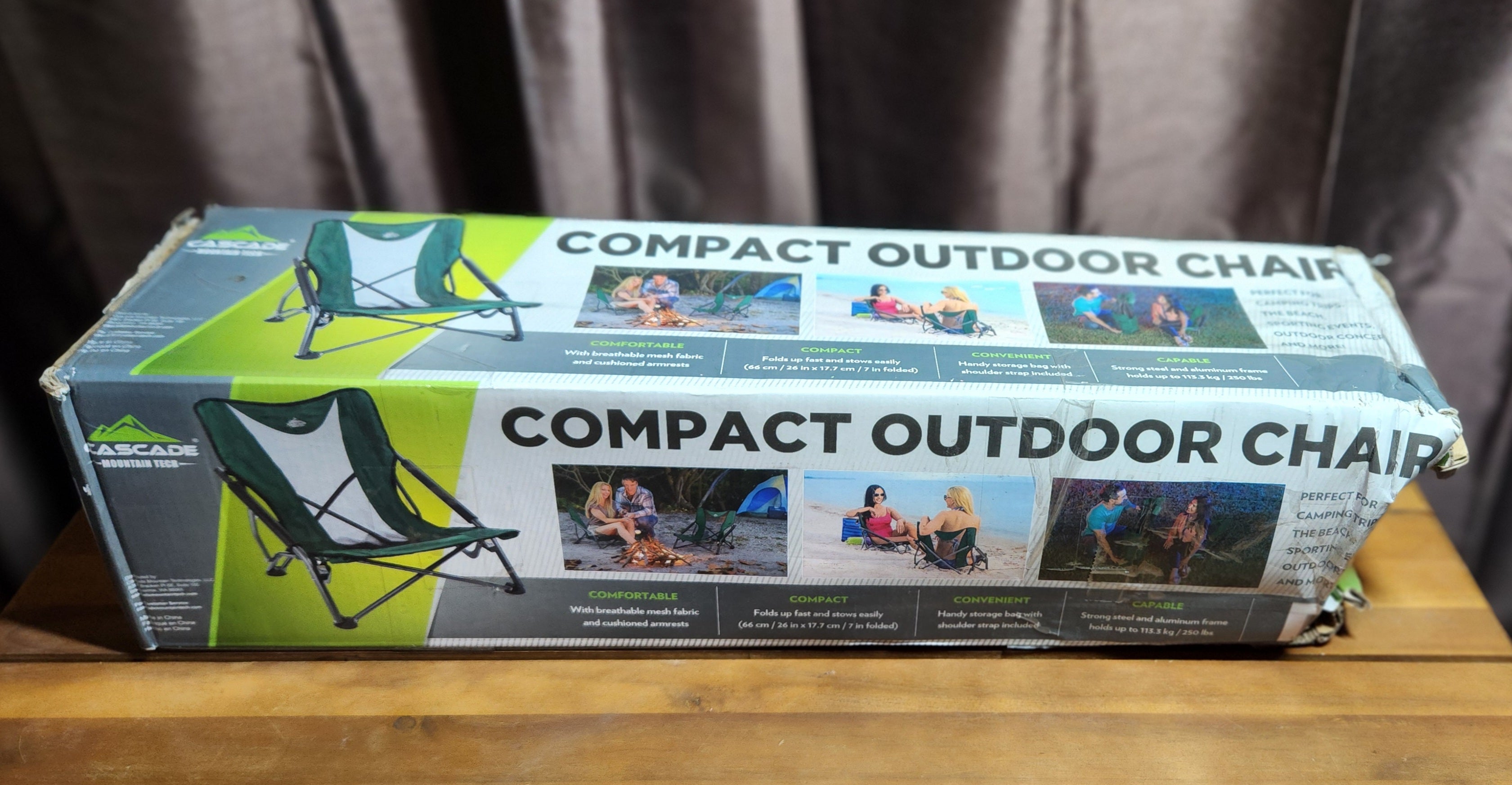 Cascade Mountain Tech Folding Camp Chair for Camping, Beach, Picnic, Barbqeues, Sporting Events with Carry Bag