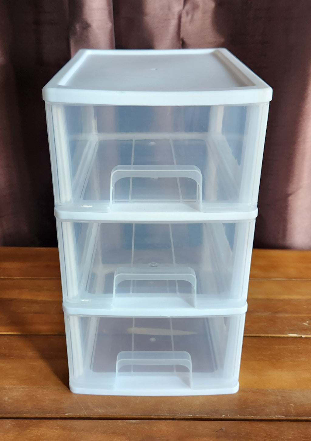 Small 3 Drawer Storage Organizer, White Plastic Drawer Storage