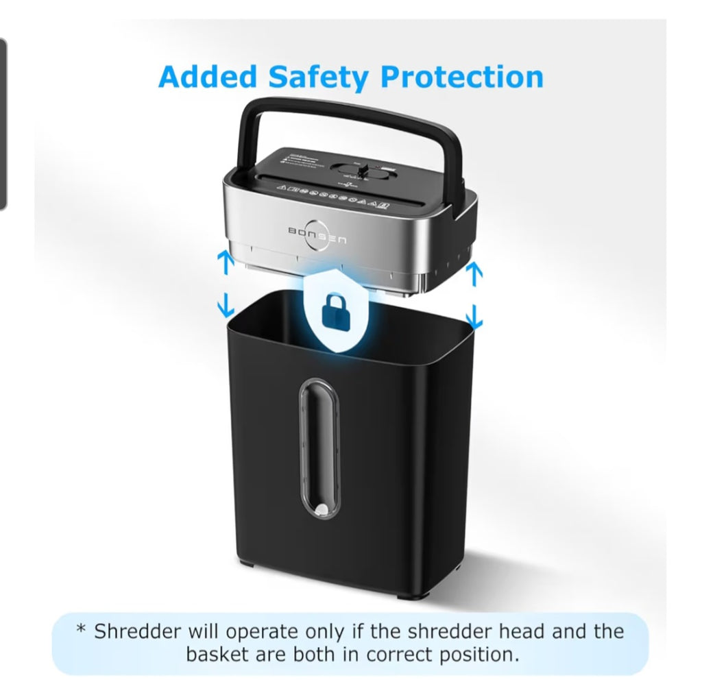 Shredder for Home Office, 4 Gallons 8-Sheet Cross Cut Credit Card Shredder
