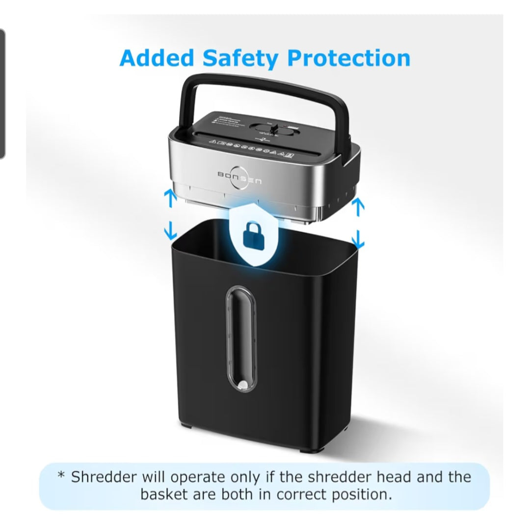 Shredder for Home Office, 4 Gallons 8-Sheet Cross Cut Credit Card Shredder