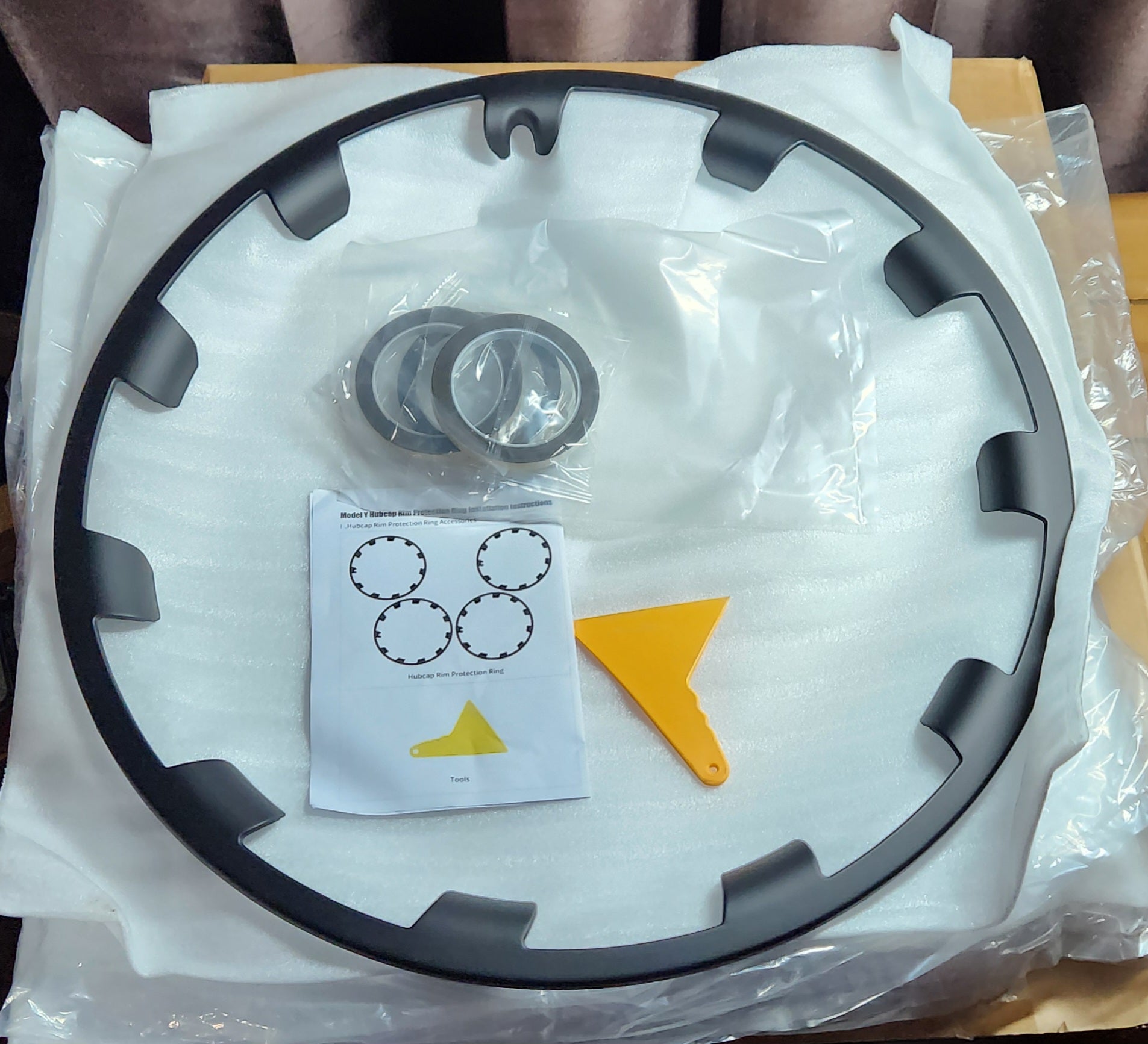 Tesla Model Y 21 Inch Wheel Rim Protector Hubcaps Matte Black 4Pcs