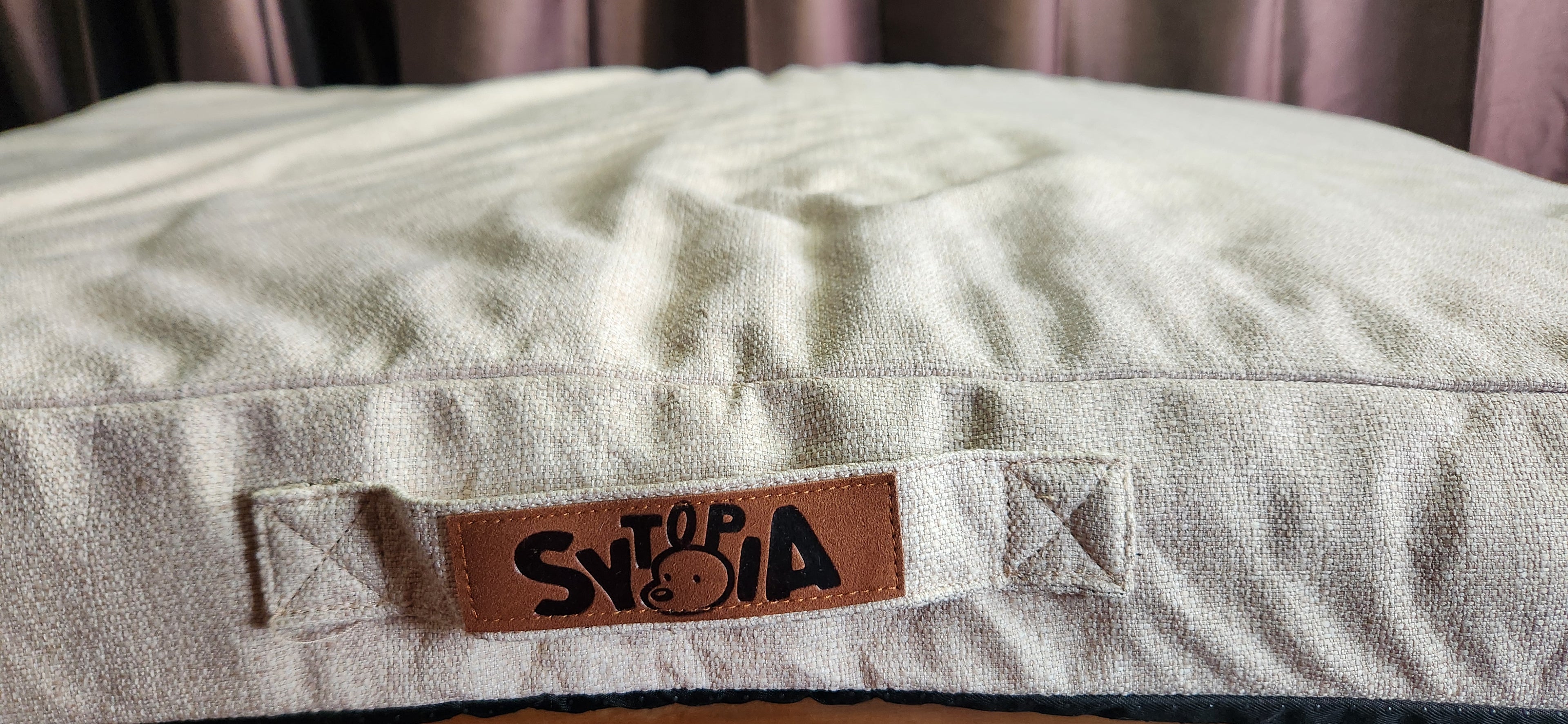 Tan 50 Inch Orthopedic Waterproof Dog Crate Bed for Extra Large Dogs, Removable Washable Cover