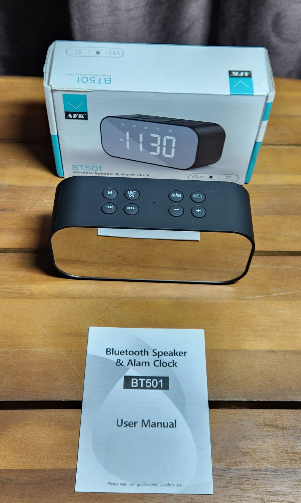 Alarm Clock with Bluetooth Speaker for Bedroom/Office