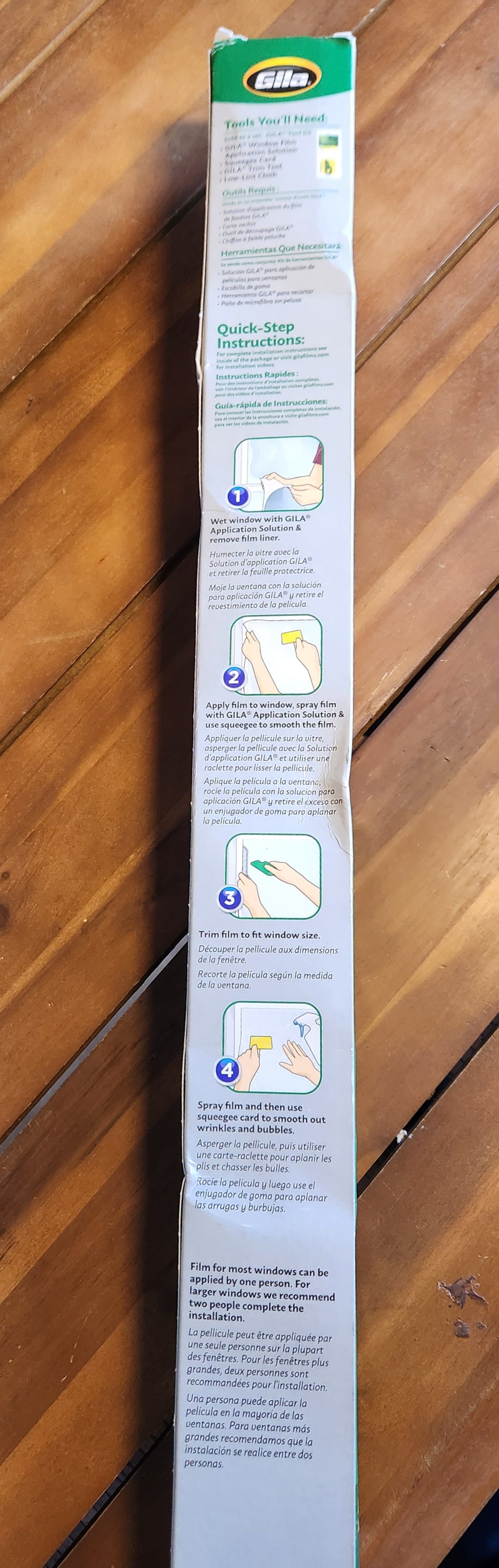 Gila® Heat Control Titanium Adhesive Residential DIY Window Film Sun Blocking Glare Reduction 4ft x 15ft