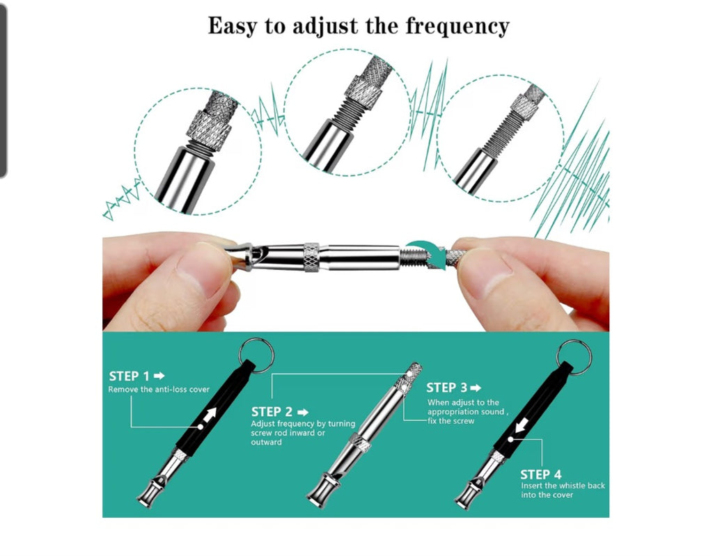 4 Dog Whistles- 2 packs of 2 included with Lanyards
