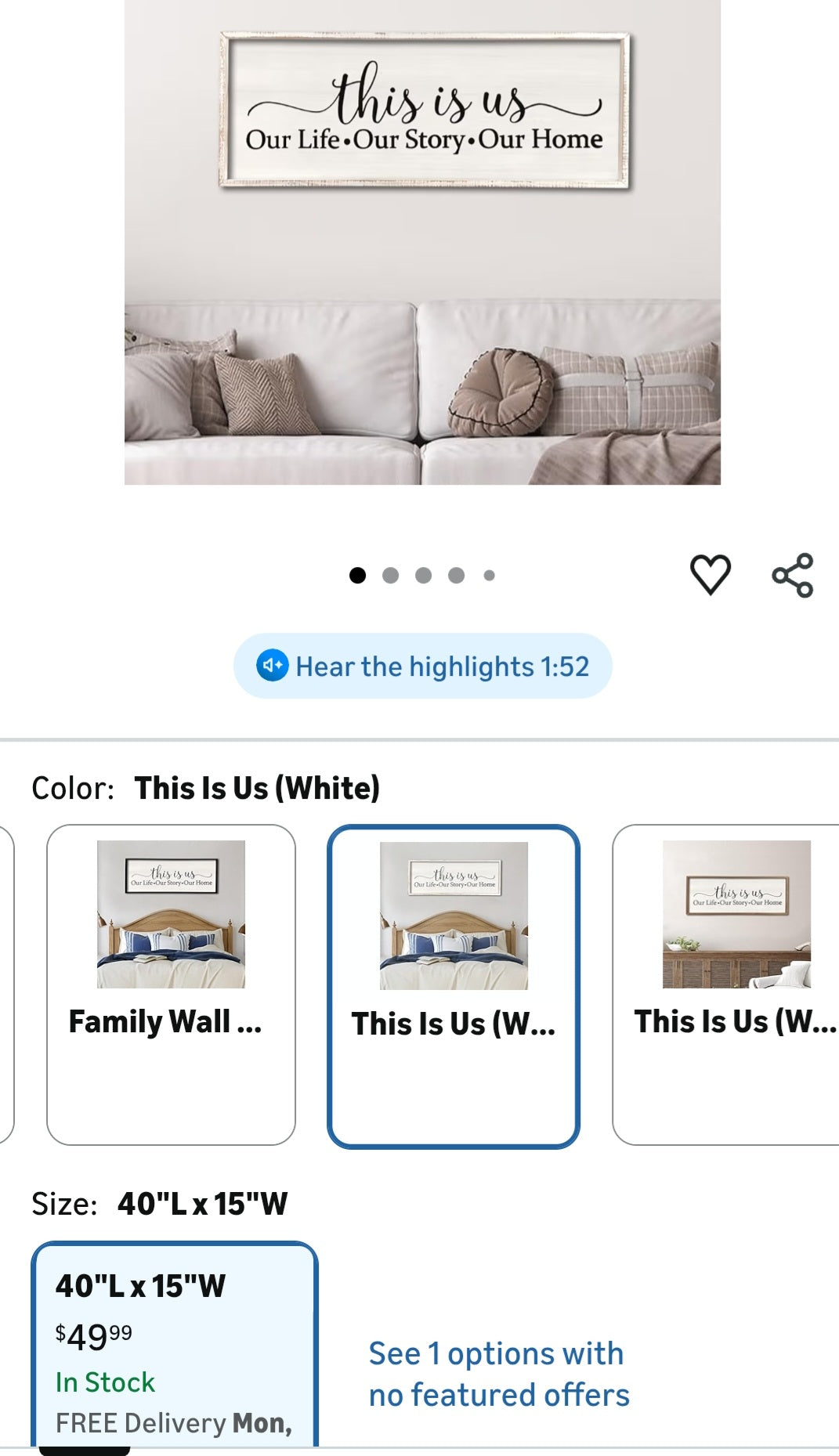 Large Wall Sign "This is Us" Farmhouse Picture