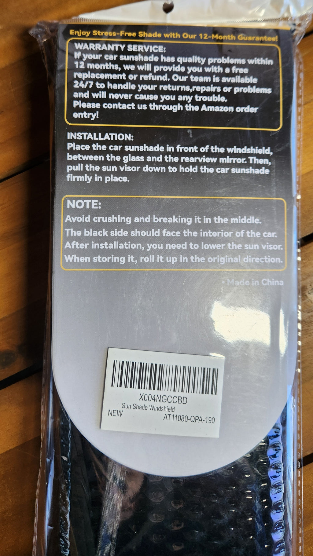 Windshield Sun Shade 5-Layer Bubble Foldable Thicken Front Window Sunshade Sun Visor Protection Accessories - Blocks Heat & UV Rays Keep Car Cooler