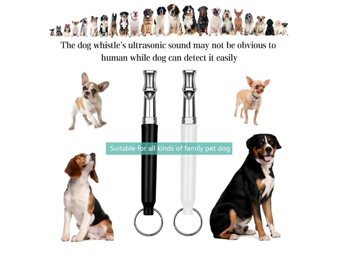 4 Dog Whistles- 2 packs of 2 included with Lanyards