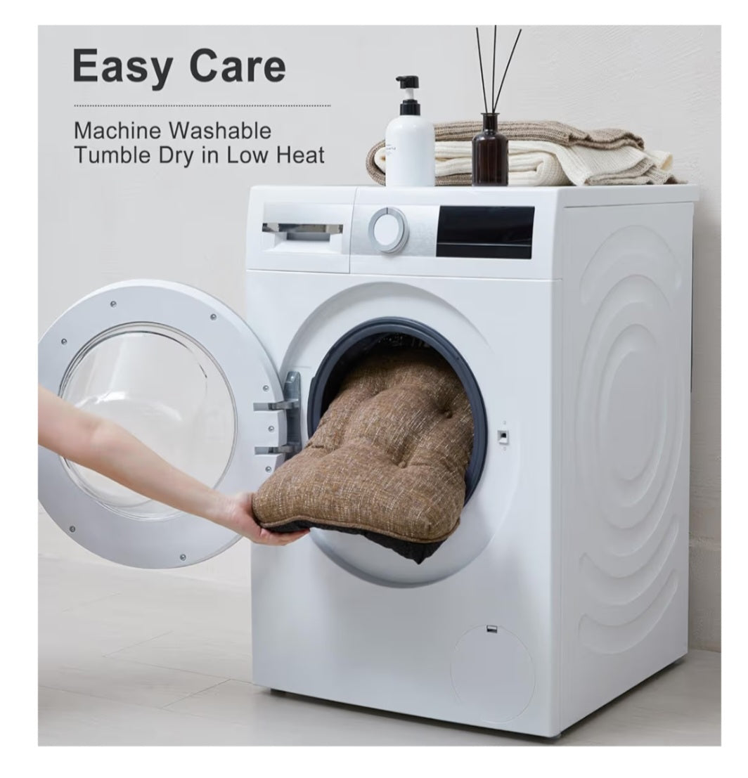 Kitchen Chair Cushions Set of 4 for Dining Chair Brown