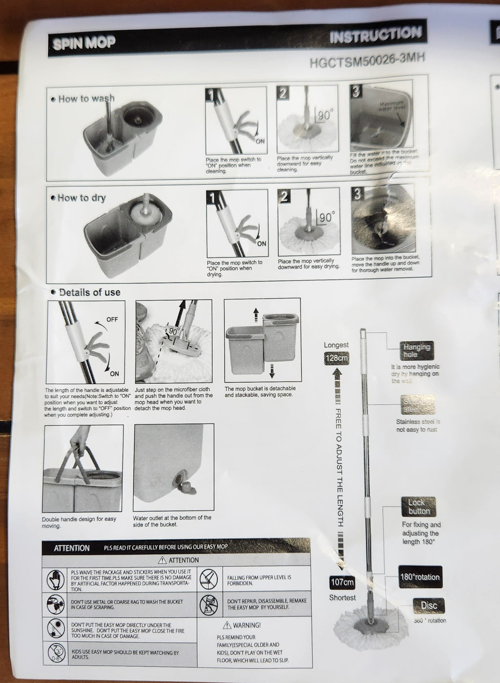 Masthome Spin Mop Bucket Set