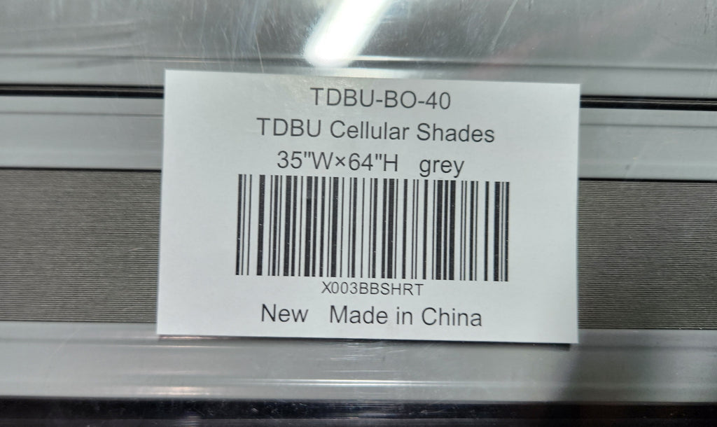 Top Down Bottom Up (TDBU) Cordless Cellular Shades, Blackout Light Blocking Honeycomb Shades 32" x 64"