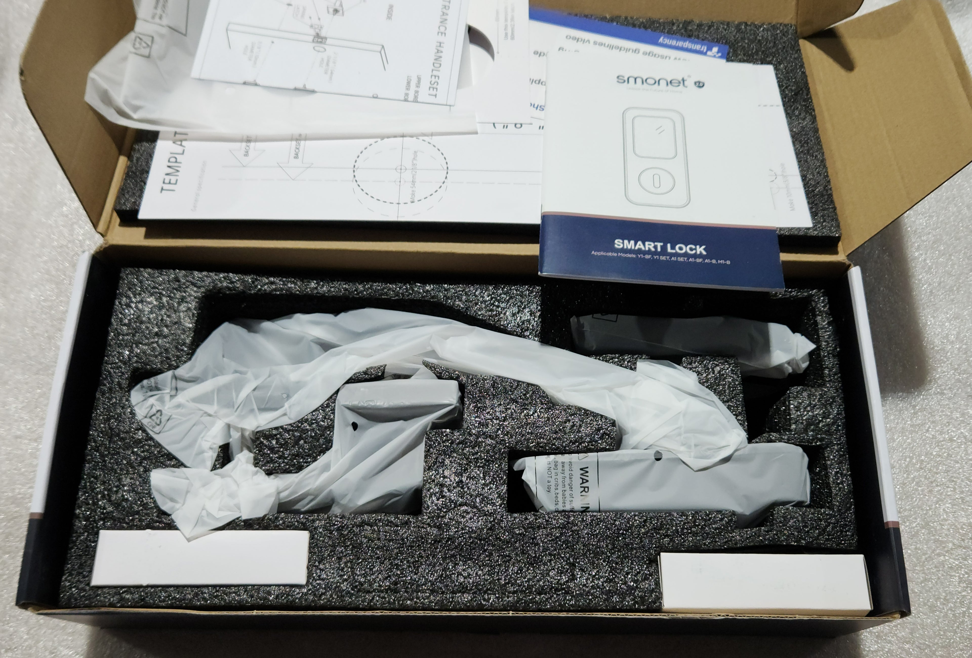 Keyless Entry Smart Lock Keypad, Fingerprint Knob SMONET