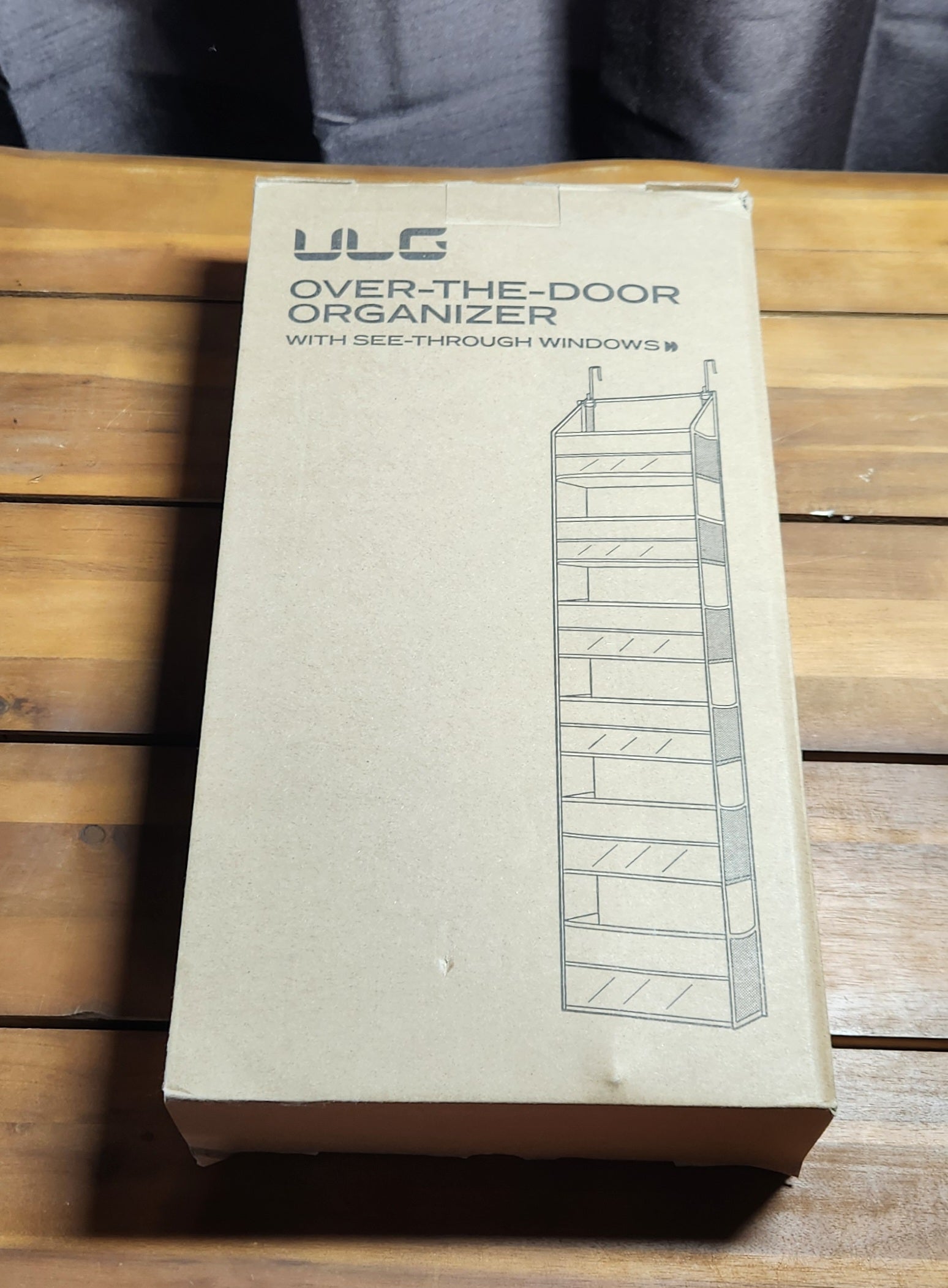 Over The Door Organizer 6 Large Pockets 12 Side Pockets, 50lbs Weight Capacity Beige NEW