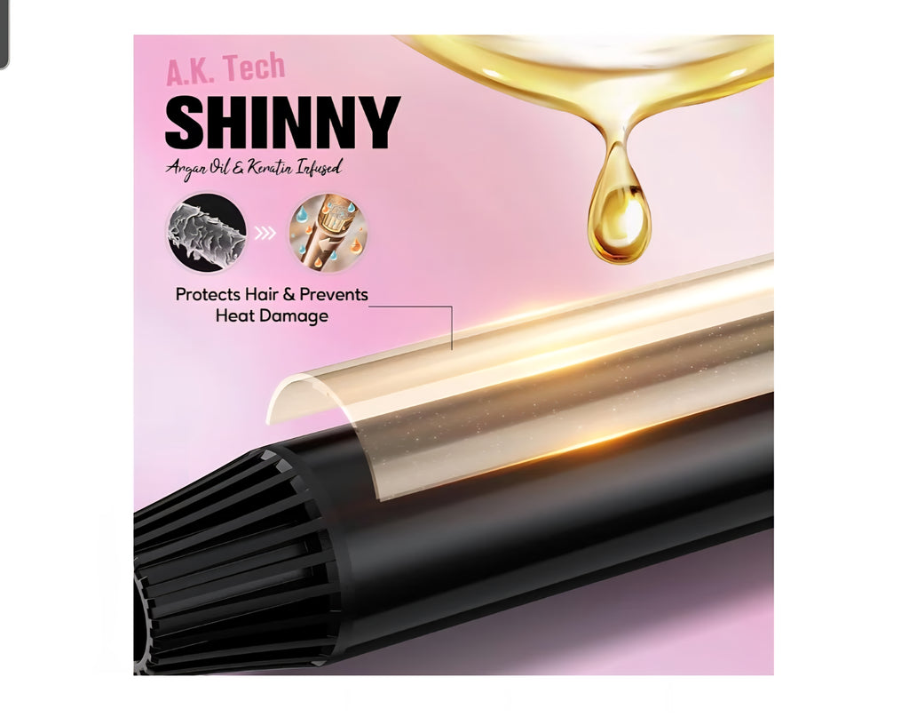 Long Barrel Curling Iron 1 1/4 inch, 1.25 Inch Curling Iron for Long Hair, Infused Argan Oil & Keratin