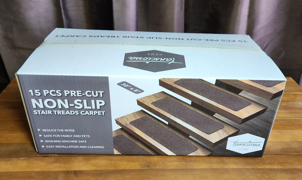 BLUE Stair Treads for Wooden Steps 30" X 8" (15 in Pack)