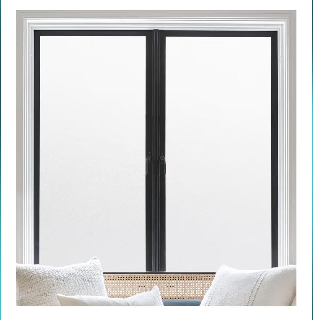 Window Privacy Film, Frosted Glass Window Clings, Removable Anti-UV Glass Door Covering- White
