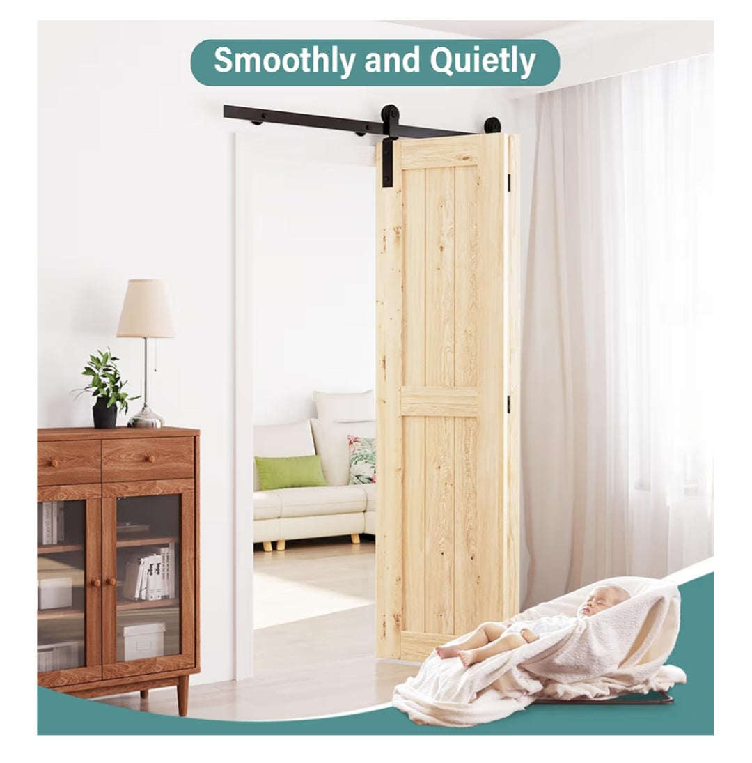 Bifold Barn Door Hardware Kit for Closet: 60" Track Folding System- Door NOT Included