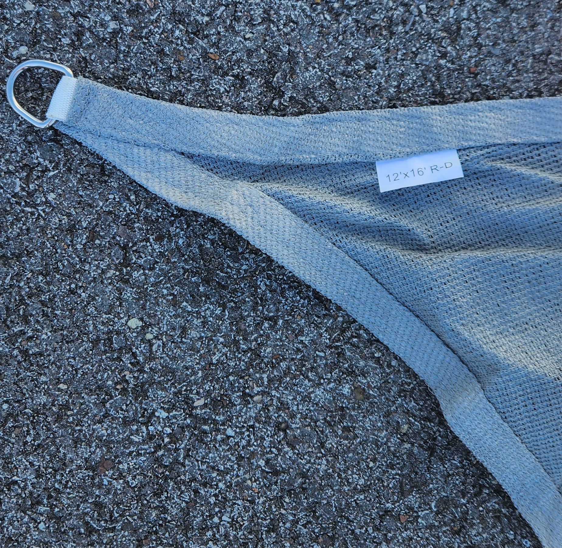 12' x 16 Gray Rectangle Sun Shade Sail, Heavy Duty UV Resistant