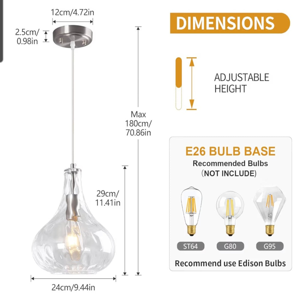 Modern Glass Pendant Light