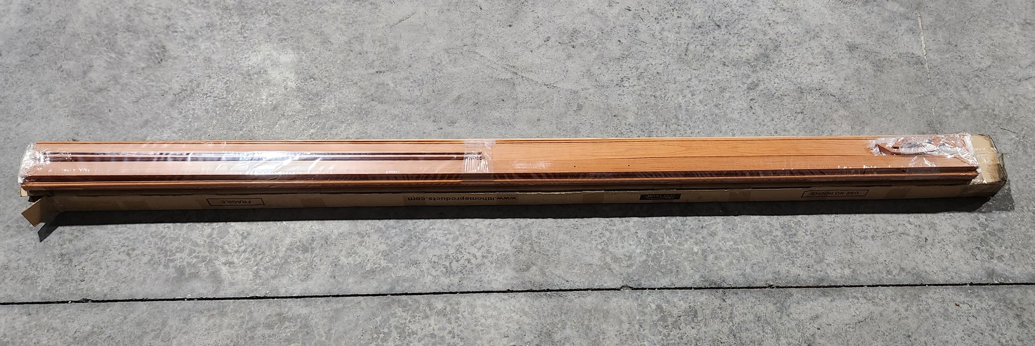 36 in. x 80 in. Fruitwood Vinyl Accordion Folding Door with Hardware Trimmable