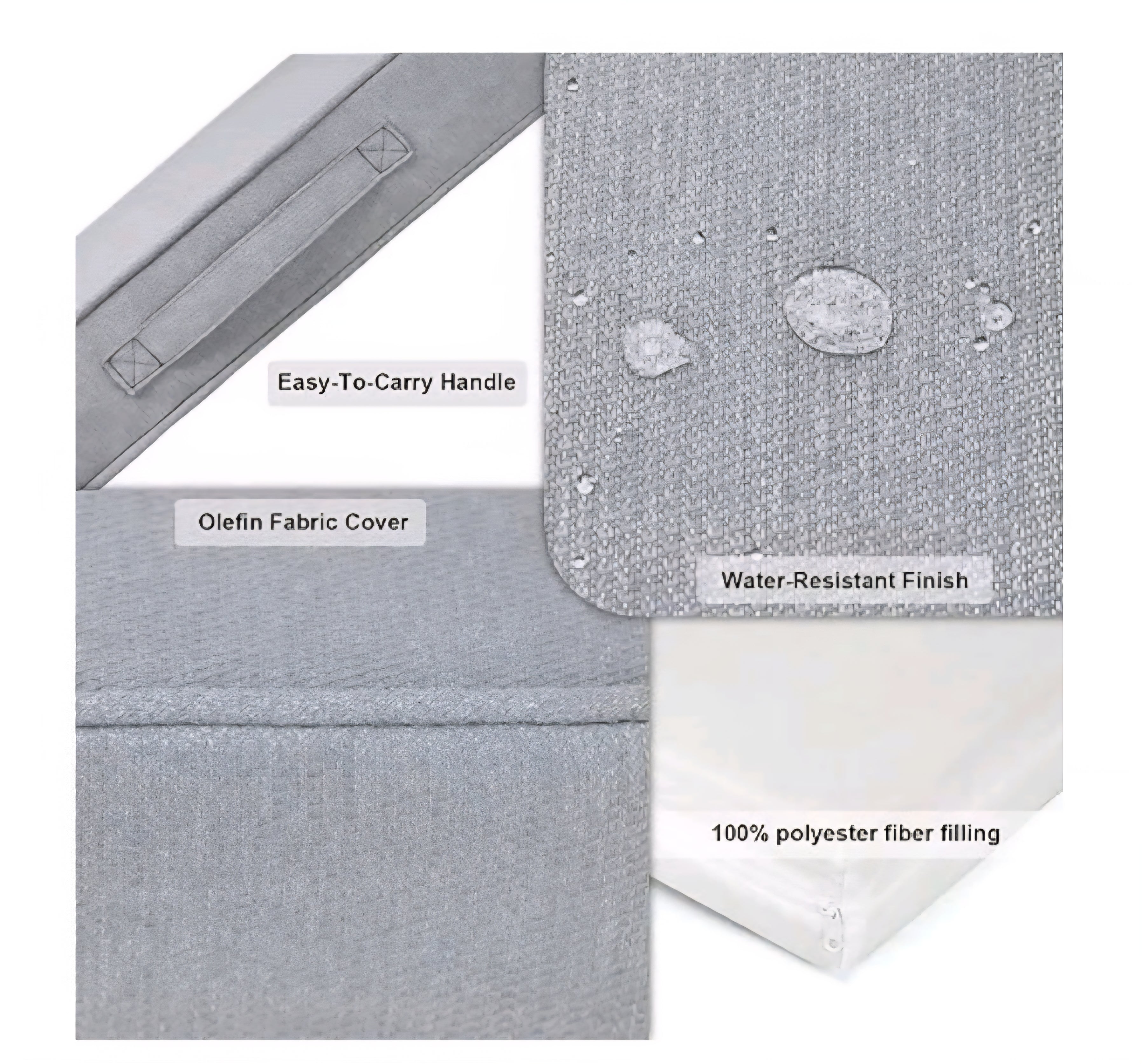 Outdoor Bench Cushion 42 x 18 x 3 Patio Furniture Water-Resistant Chair Cushion