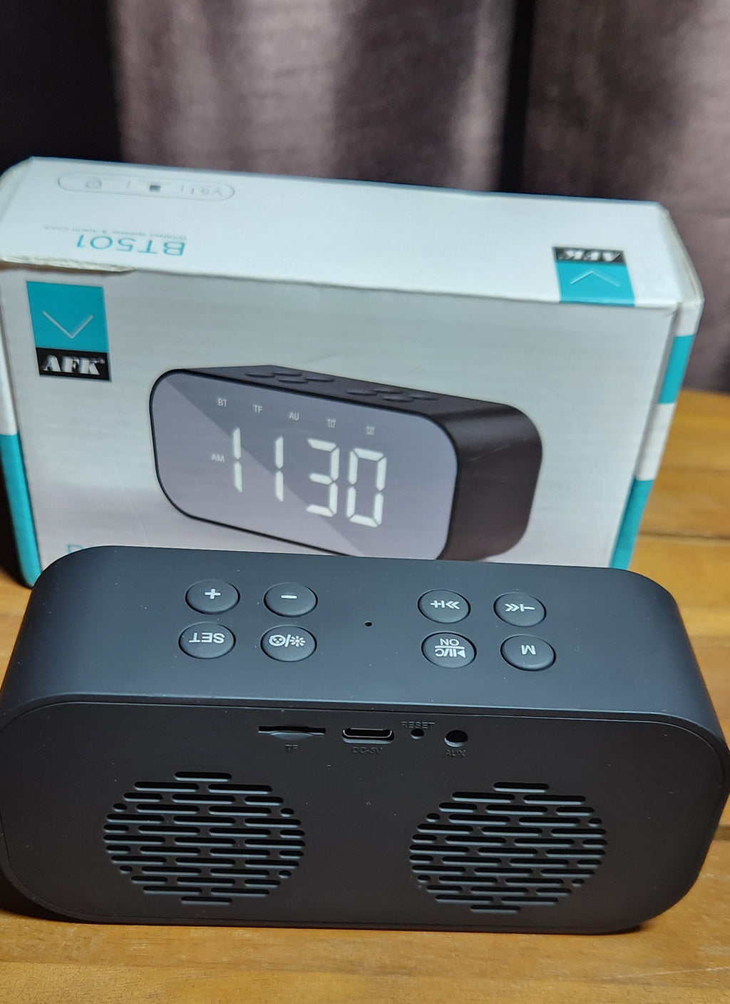 Alarm Clock with Bluetooth Speaker for Bedroom/Office