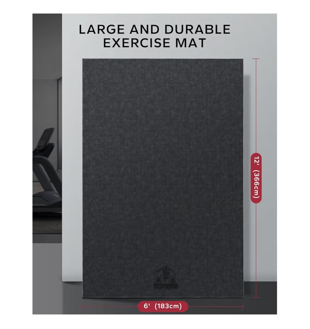 Extra Large Exercise Mat- 12' x 6' x 8mm NEW with Carrying Bag