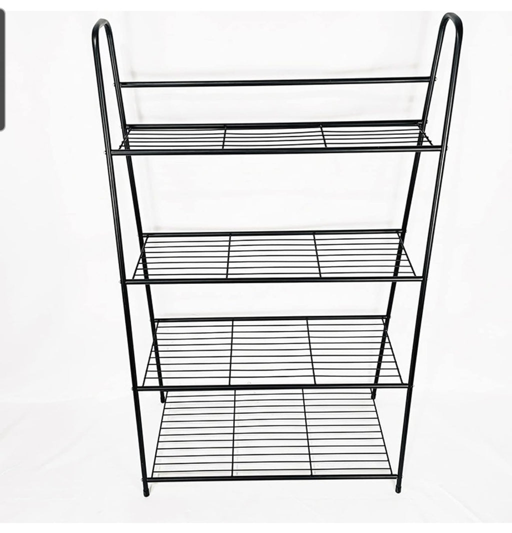 4-Layer Metal Plant Stand, Trapezoidal Stand, Flower Pot Stand for Indoor and Outdoor