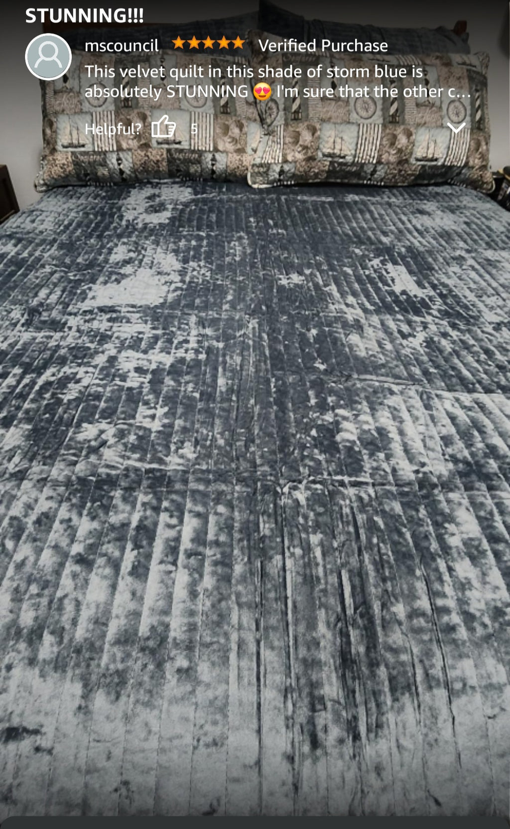 Velvet Quilt Set King Size with 2 Shams
